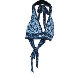 Mossimo Halter Bikini Top Black Women's Small Wide Straps for Neck and Back